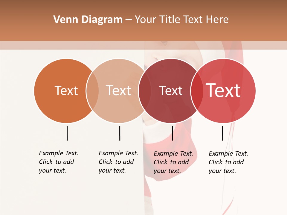 A Baby In A Santa Hat Peeking Out From Behind A Wall PowerPoint Template