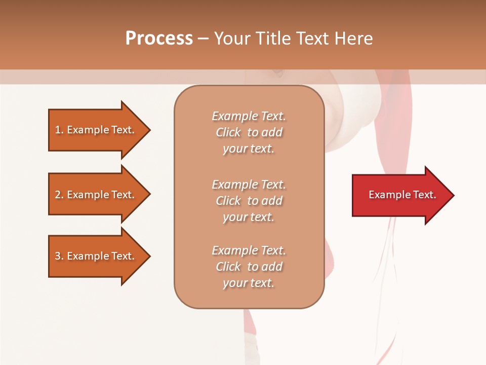 A Baby In A Santa Hat Peeking Out From Behind A Wall PowerPoint Template