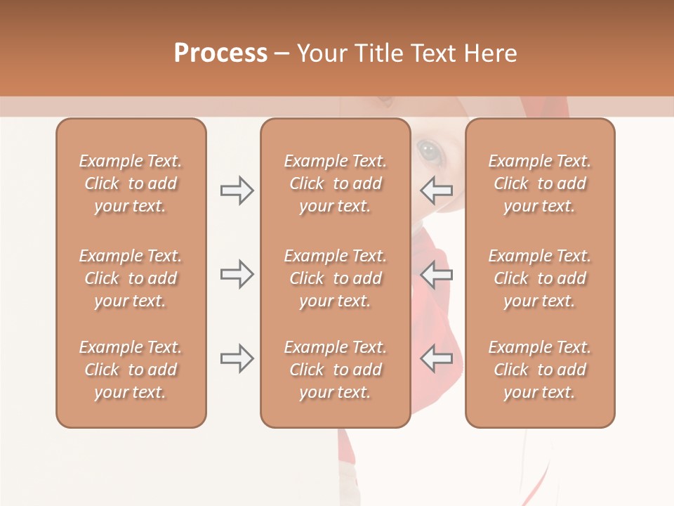 A Baby In A Santa Hat Peeking Out From Behind A Wall PowerPoint Template