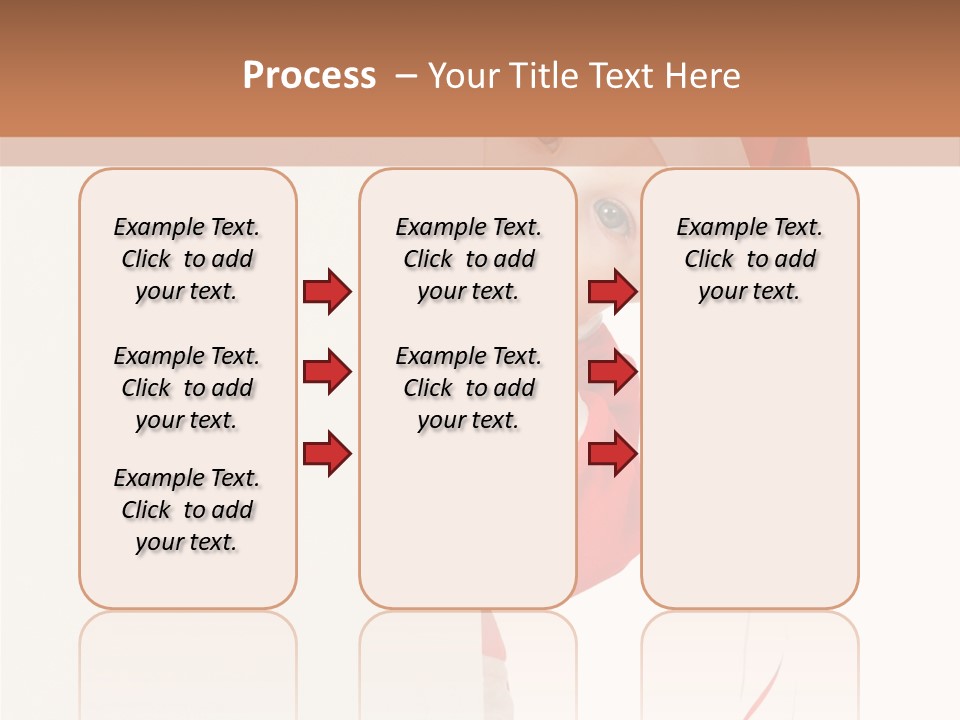 A Baby In A Santa Hat Peeking Out From Behind A Wall PowerPoint Template