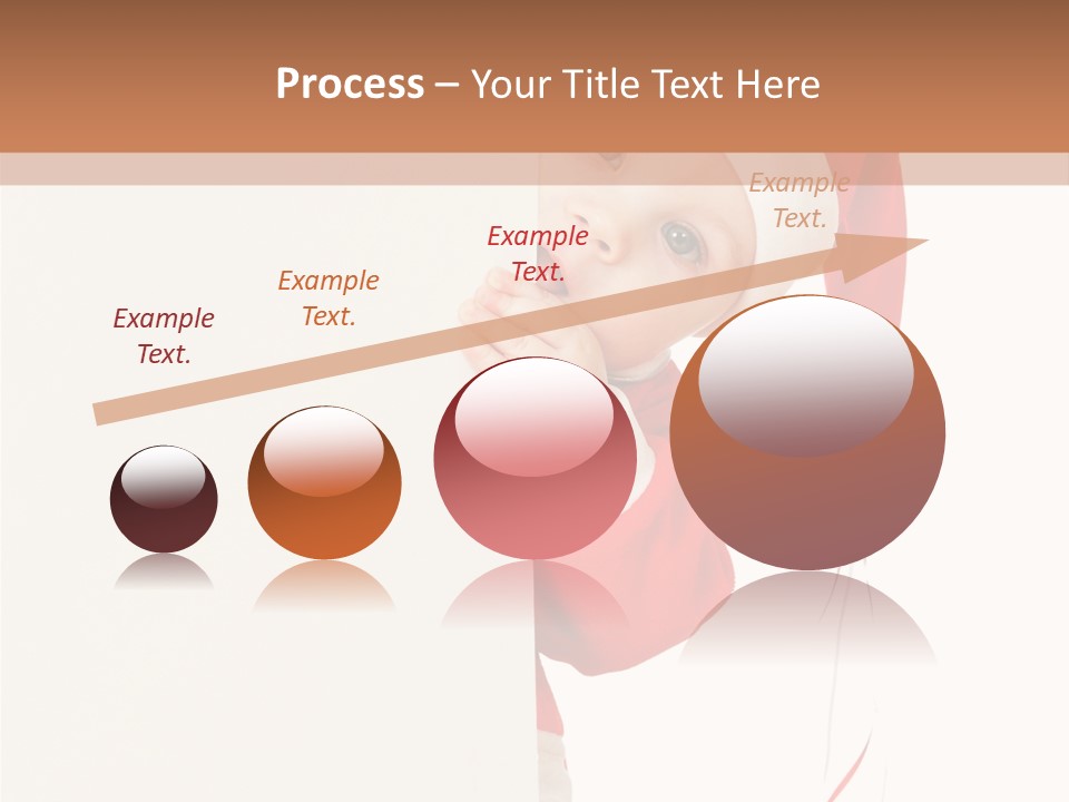 A Baby In A Santa Hat Peeking Out From Behind A Wall PowerPoint Template