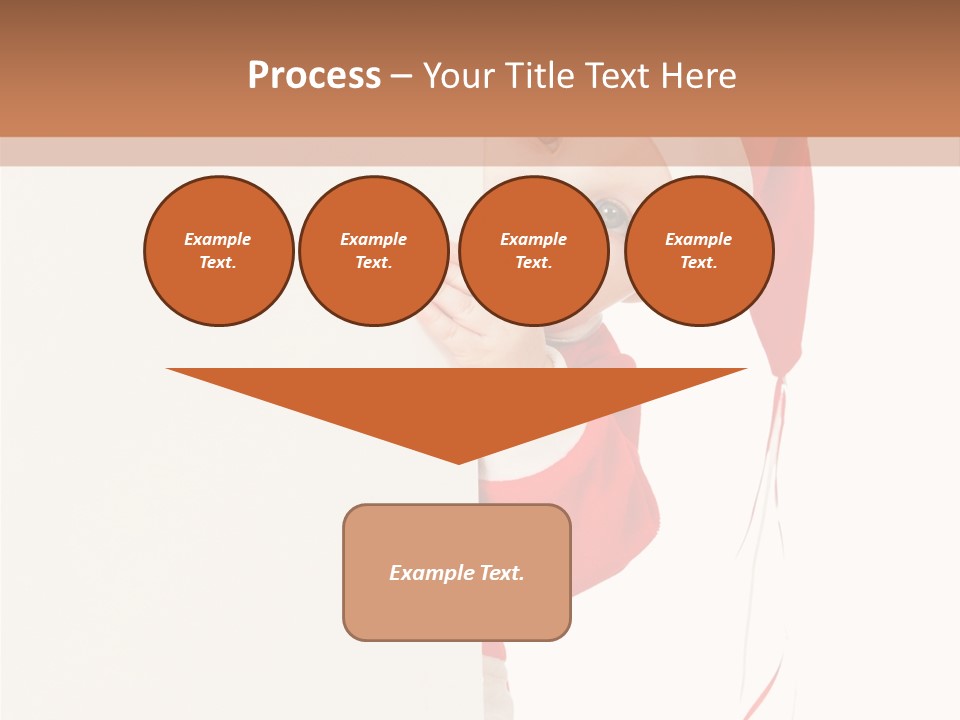 A Baby In A Santa Hat Peeking Out From Behind A Wall PowerPoint Template