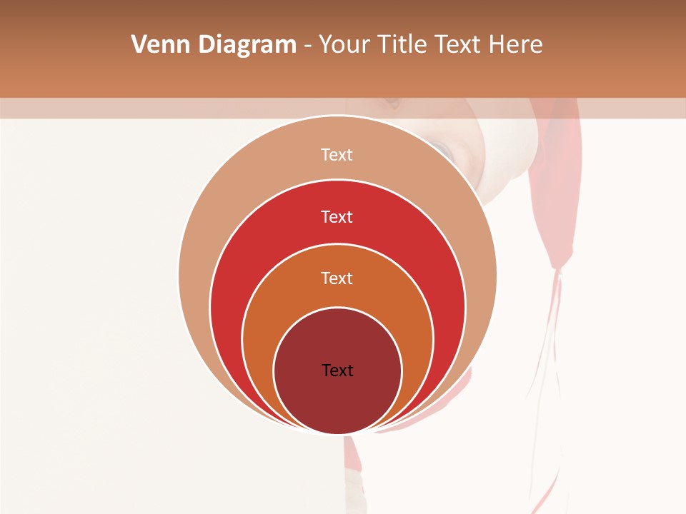 A Baby In A Santa Hat Peeking Out From Behind A Wall PowerPoint Template