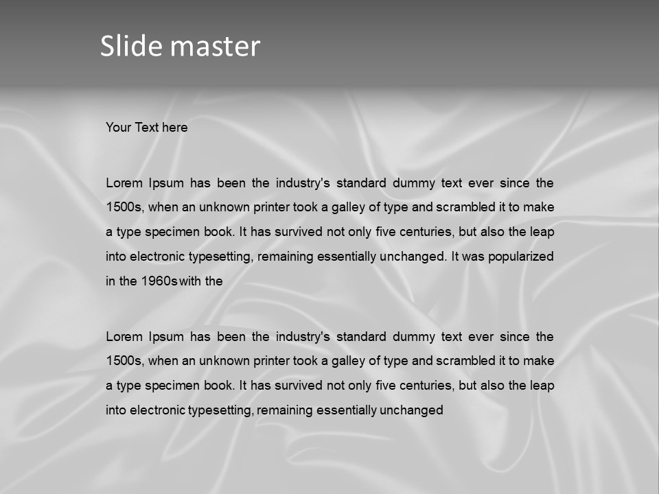 Sheets Creases Tender PowerPoint Template