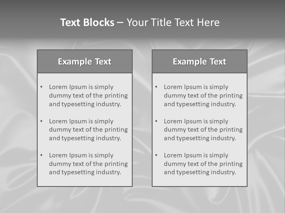 Sheets Creases Tender PowerPoint Template