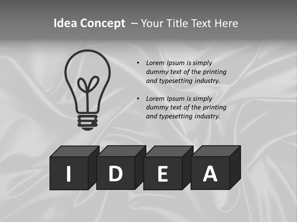 Sheets Creases Tender PowerPoint Template