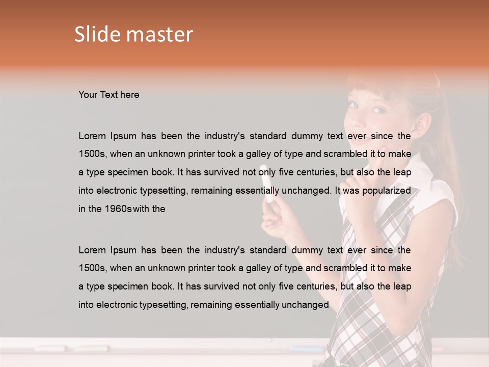 Desk Primary Pen PowerPoint Template
