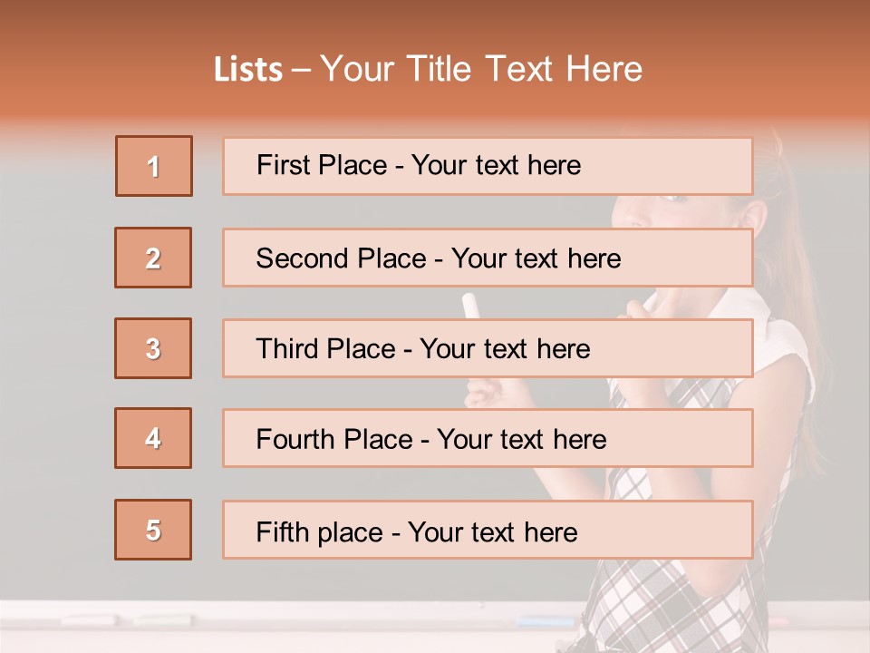 Desk Primary Pen PowerPoint Template