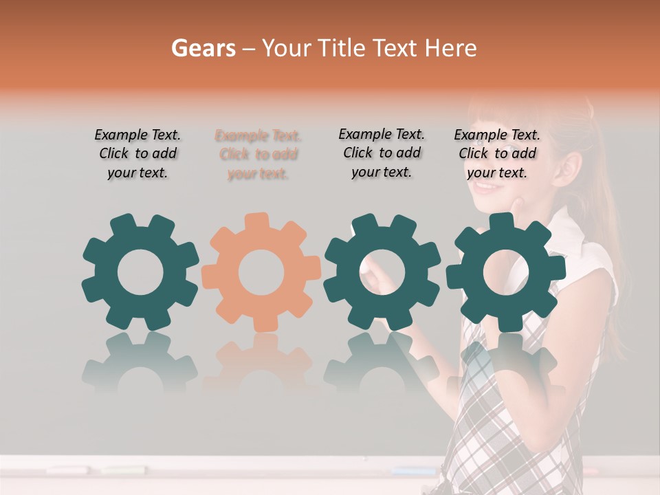Desk Primary Pen PowerPoint Template