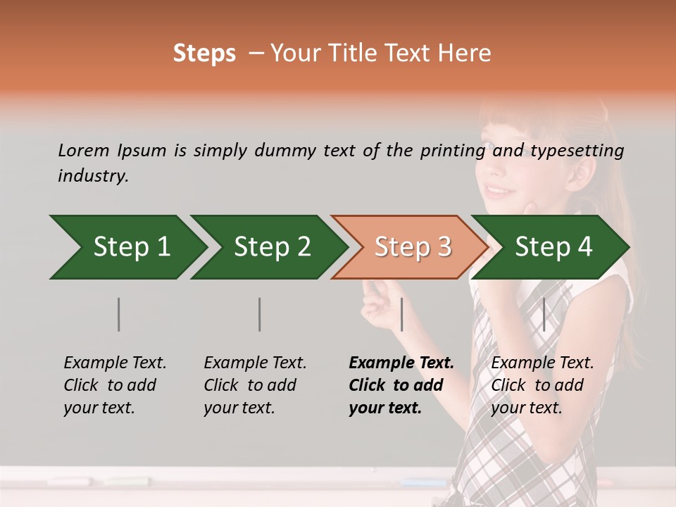 Desk Primary Pen PowerPoint Template