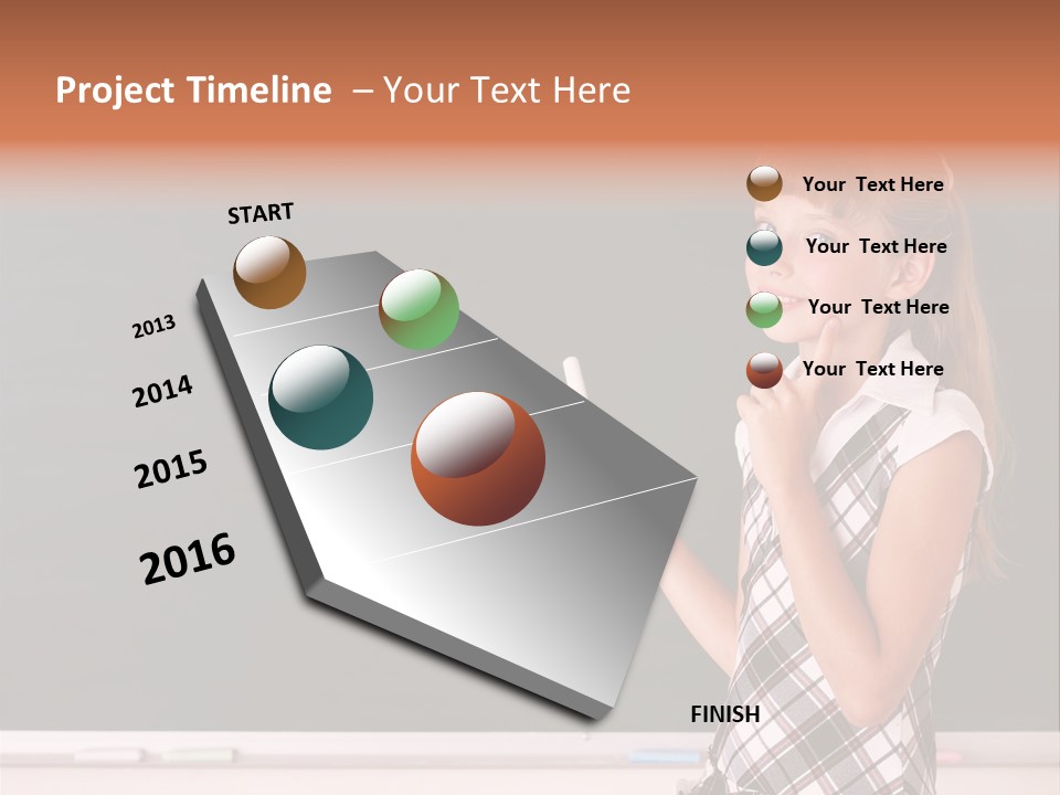 Desk Primary Pen PowerPoint Template