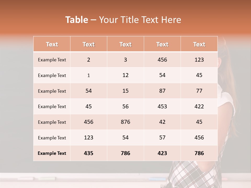 Desk Primary Pen PowerPoint Template