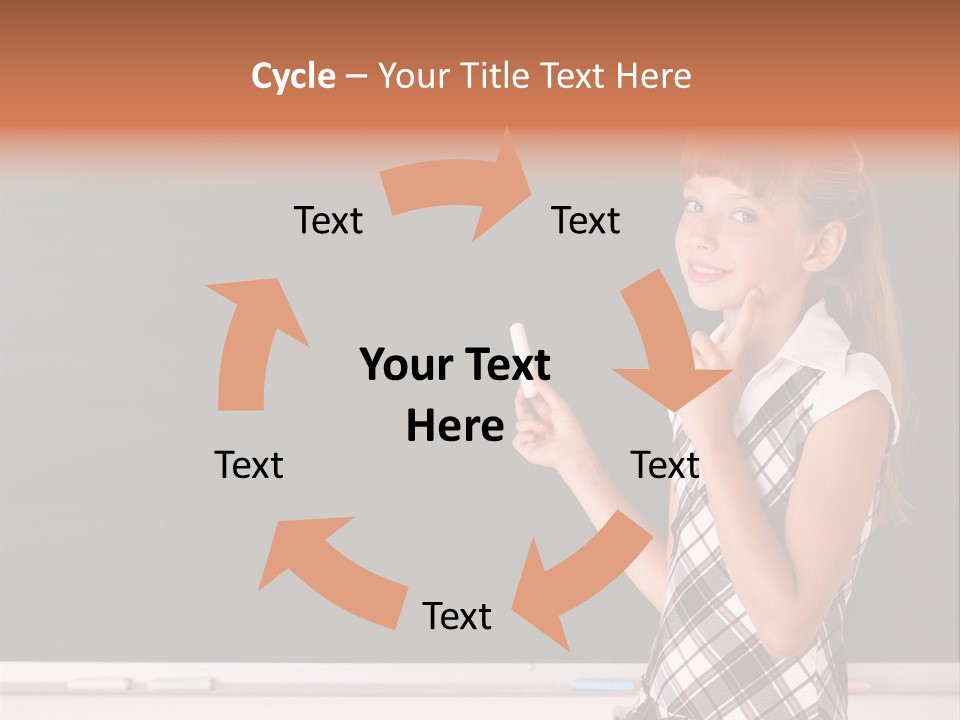 Desk Primary Pen PowerPoint Template