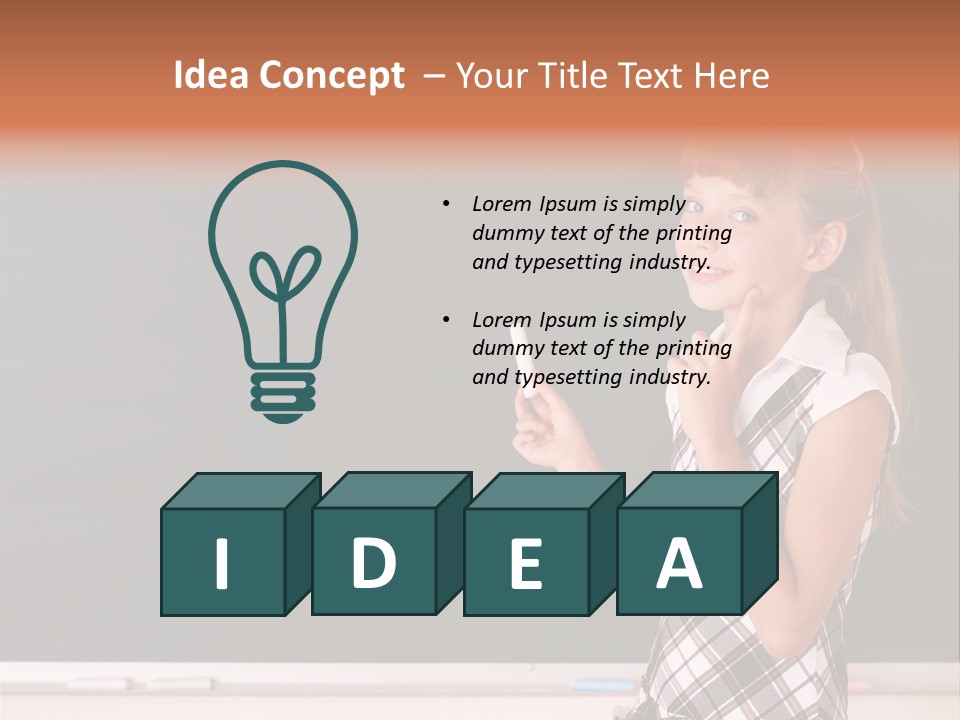 Desk Primary Pen PowerPoint Template