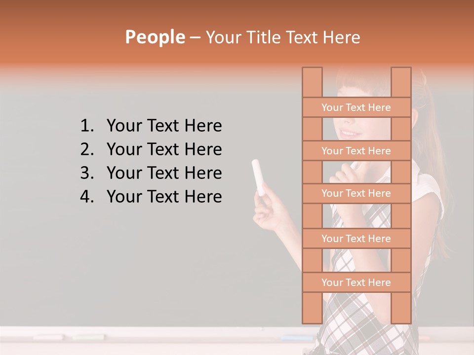 Desk Primary Pen PowerPoint Template