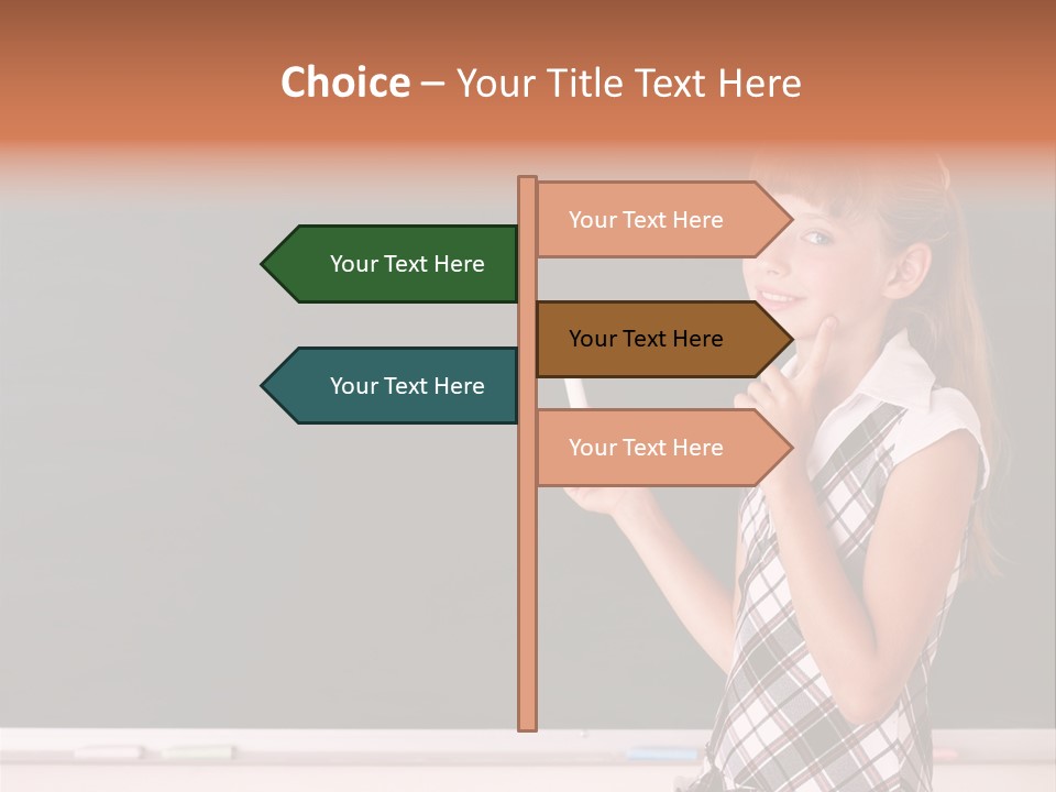 Desk Primary Pen PowerPoint Template