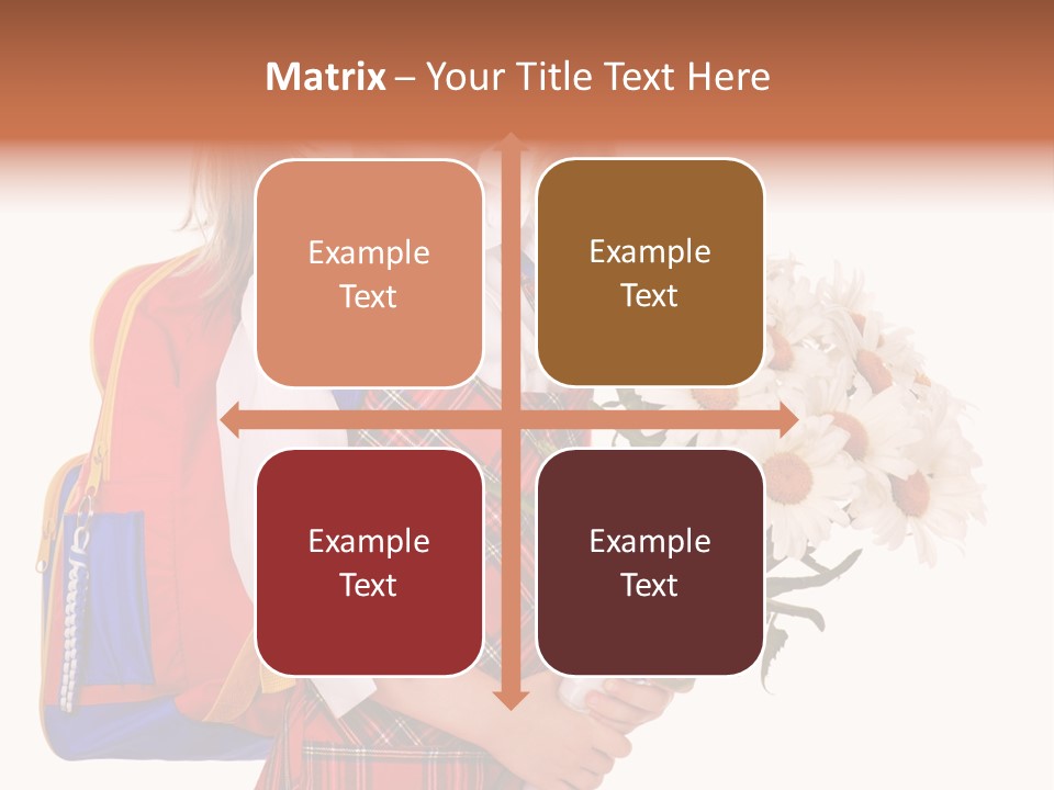 Uniform Schoolgirl Literature PowerPoint Template