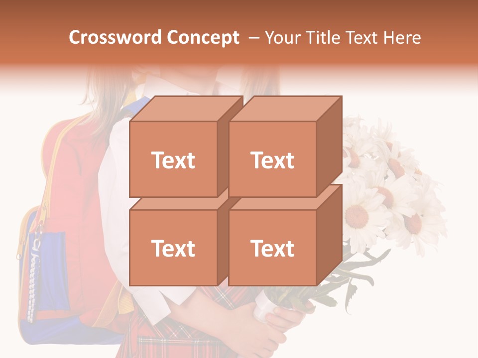 Uniform Schoolgirl Literature PowerPoint Template