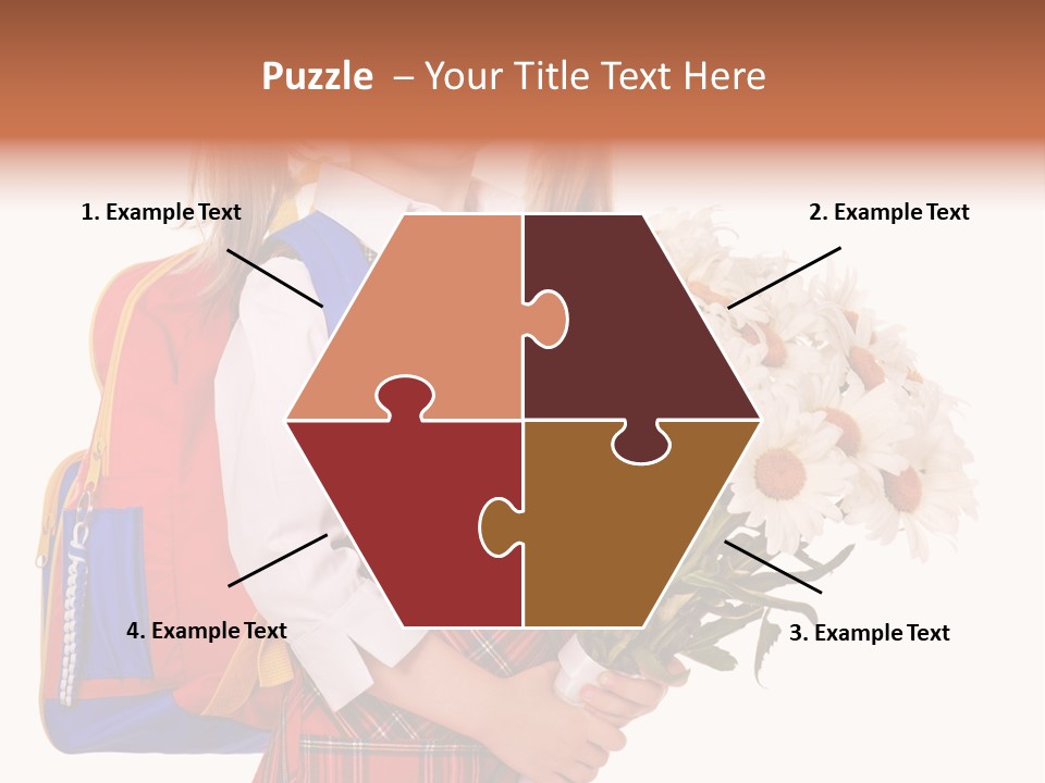 Uniform Schoolgirl Literature PowerPoint Template