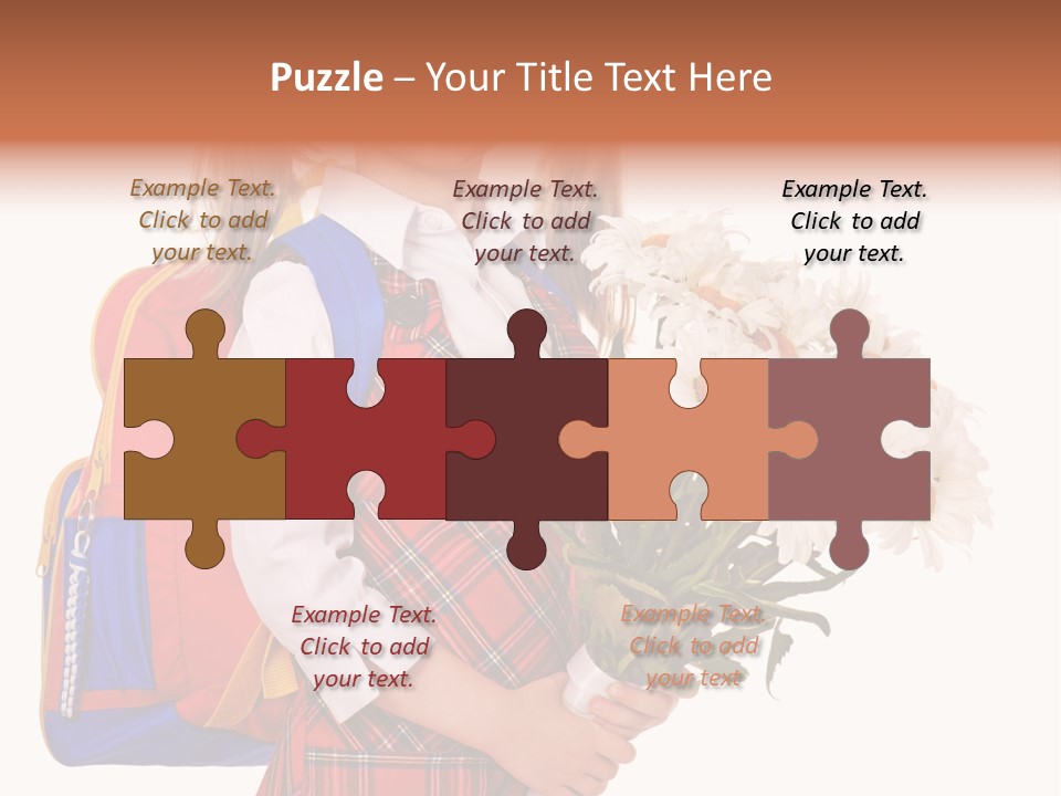 Uniform Schoolgirl Literature PowerPoint Template