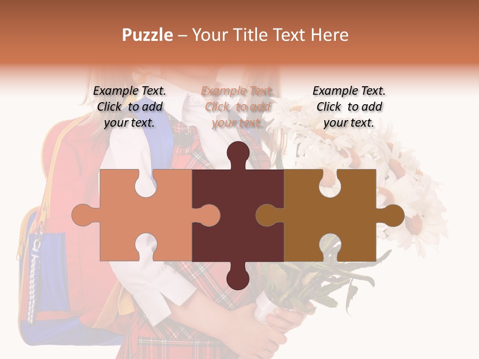 Uniform Schoolgirl Literature PowerPoint Template