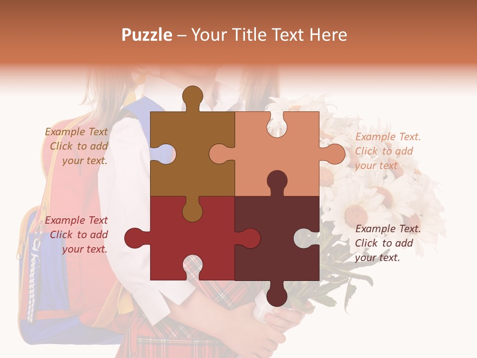 Uniform Schoolgirl Literature PowerPoint Template