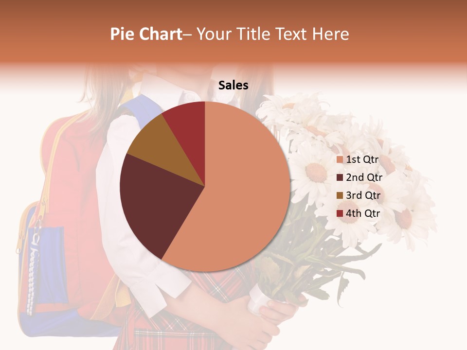 Uniform Schoolgirl Literature PowerPoint Template