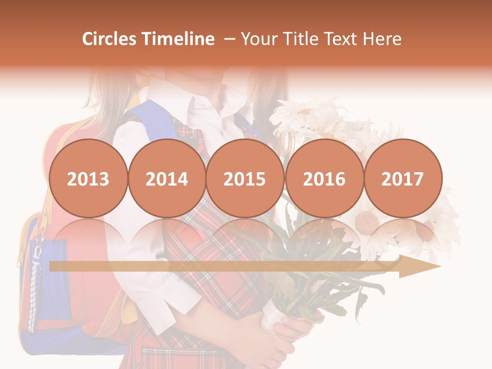 Uniform Schoolgirl Literature PowerPoint Template