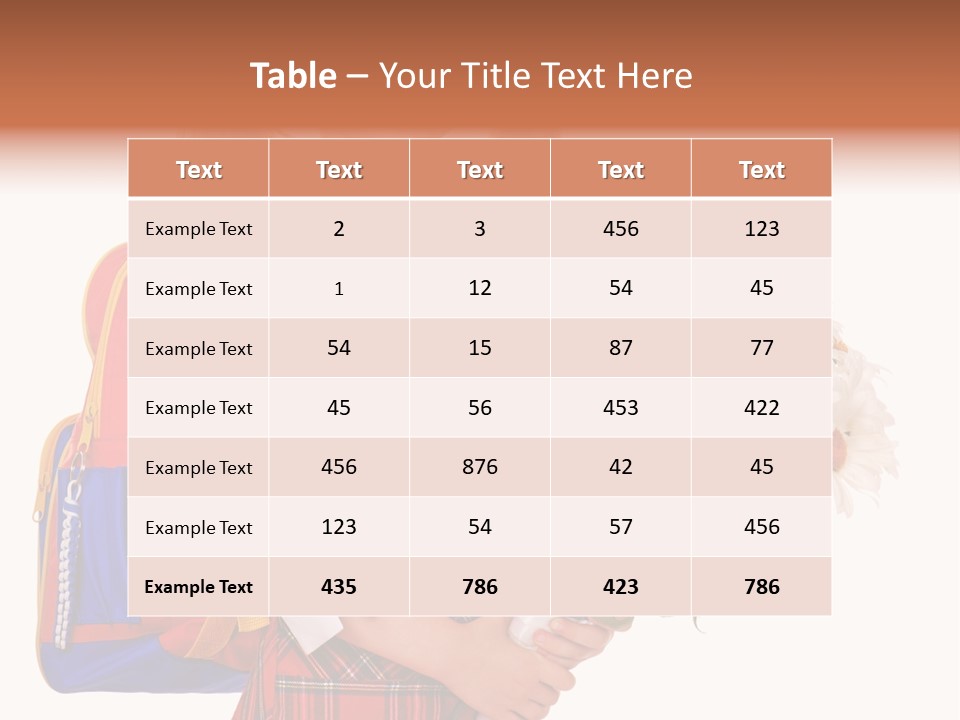 Uniform Schoolgirl Literature PowerPoint Template