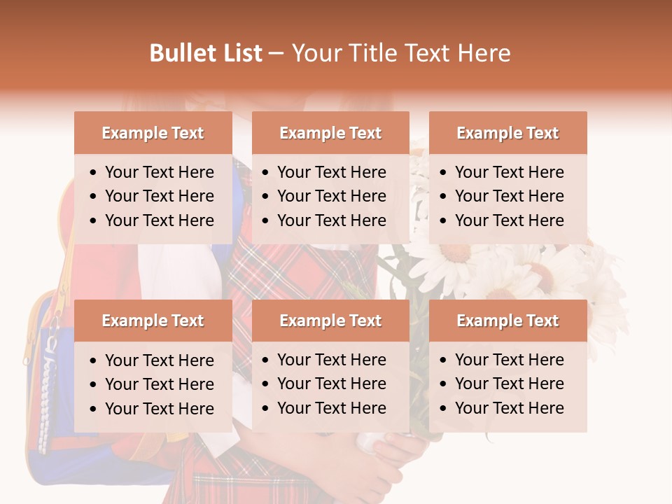 Uniform Schoolgirl Literature PowerPoint Template