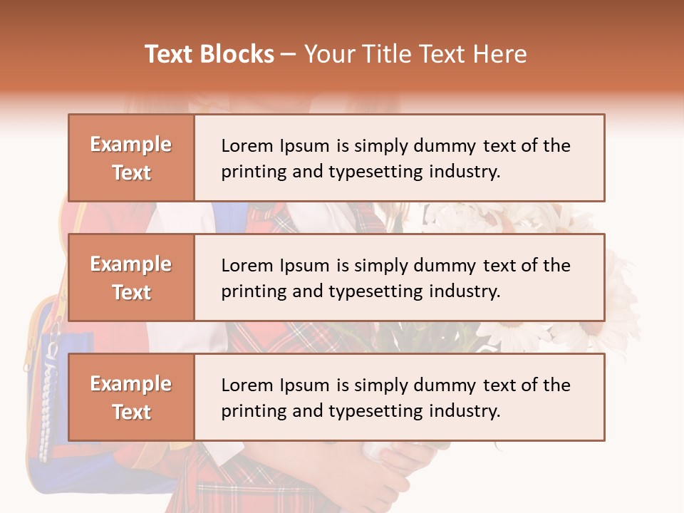 Uniform Schoolgirl Literature PowerPoint Template