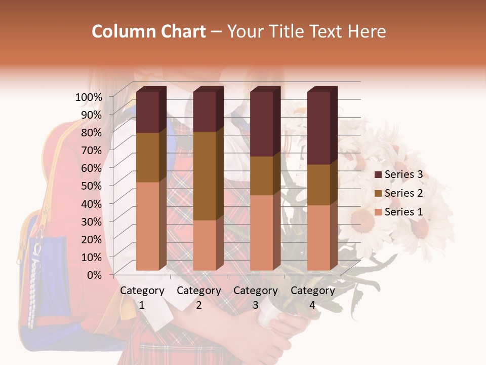 Uniform Schoolgirl Literature PowerPoint Template