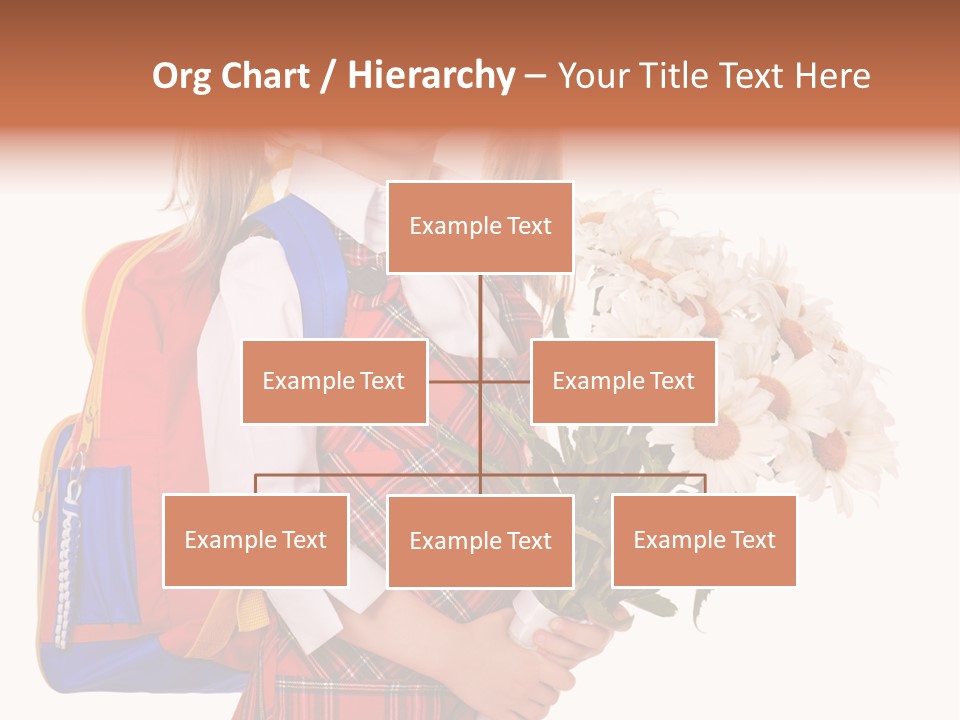 Uniform Schoolgirl Literature PowerPoint Template