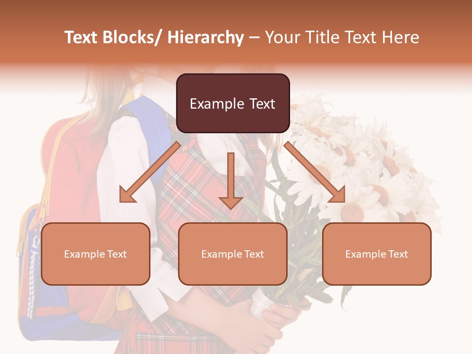 Uniform Schoolgirl Literature PowerPoint Template