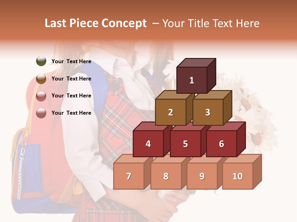 Uniform Schoolgirl Literature PowerPoint Template