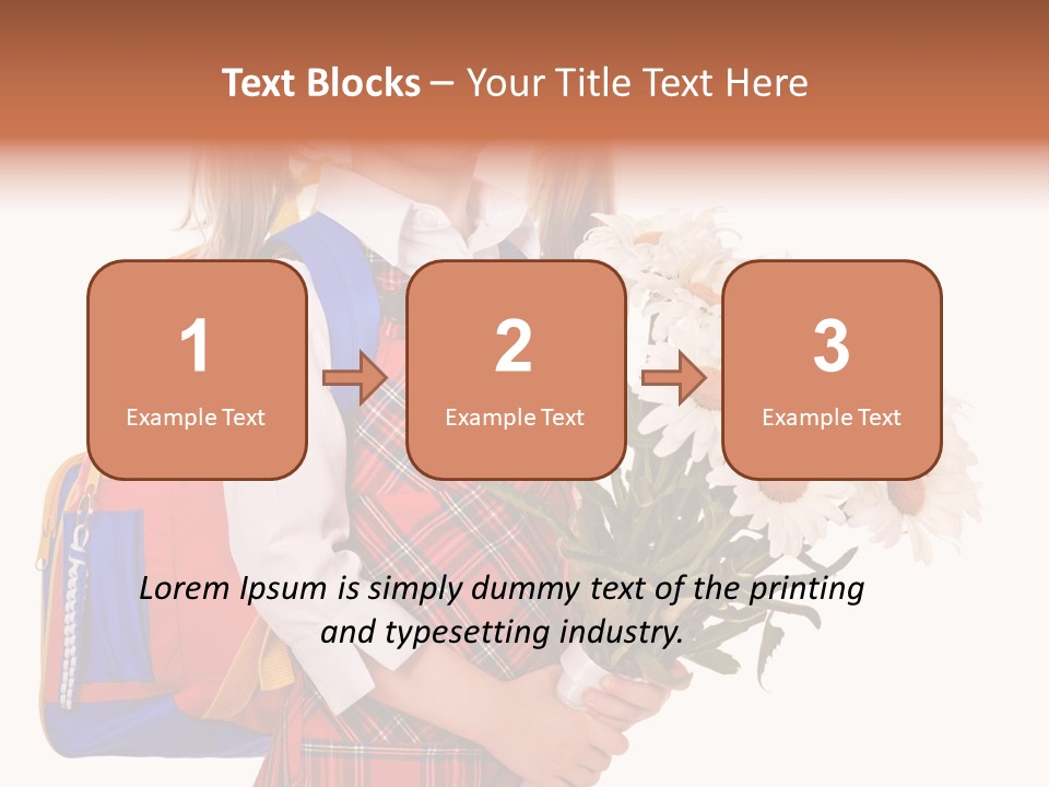 Uniform Schoolgirl Literature PowerPoint Template