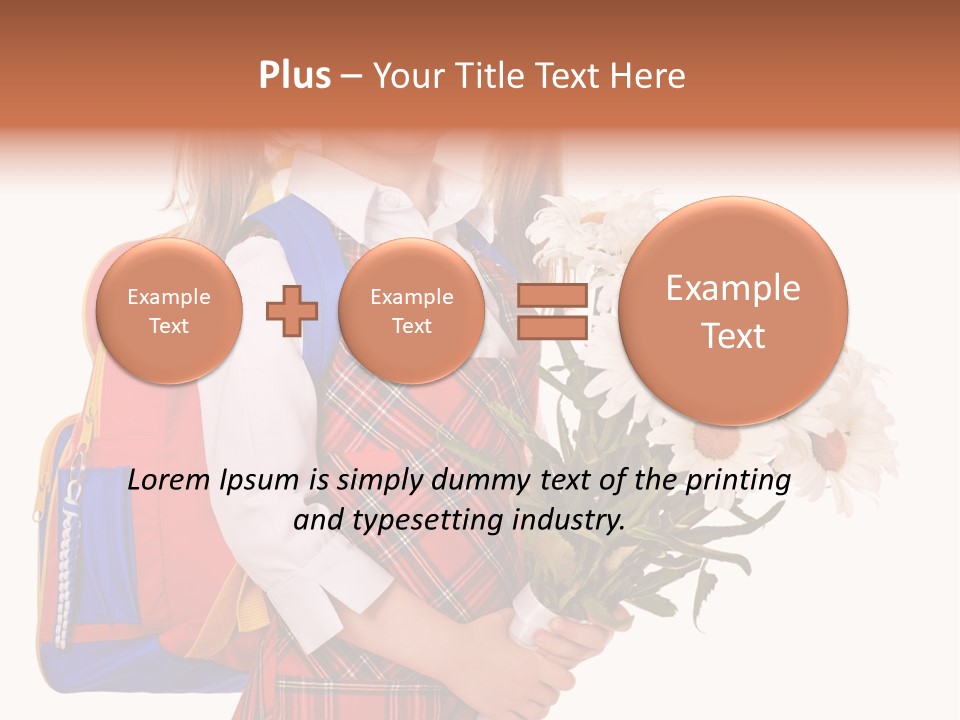 Uniform Schoolgirl Literature PowerPoint Template