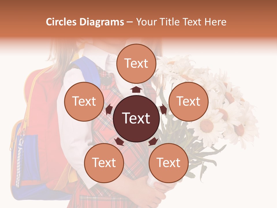 Uniform Schoolgirl Literature PowerPoint Template