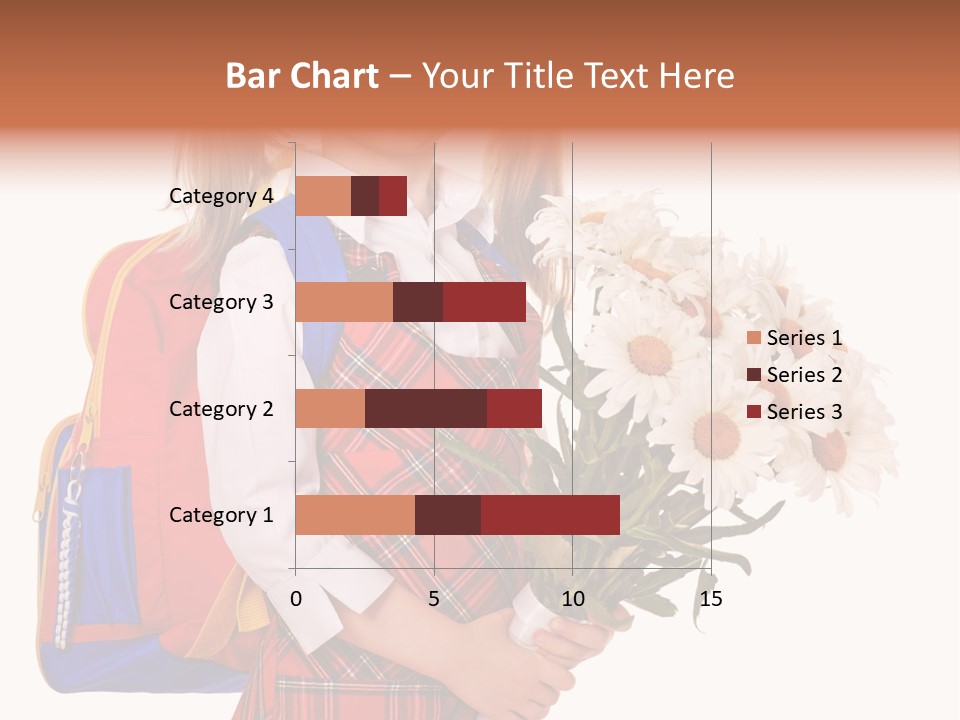 Uniform Schoolgirl Literature PowerPoint Template