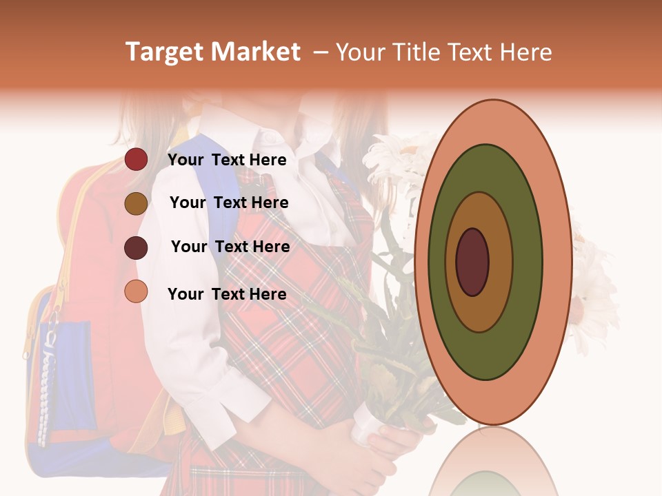 Uniform Schoolgirl Literature PowerPoint Template