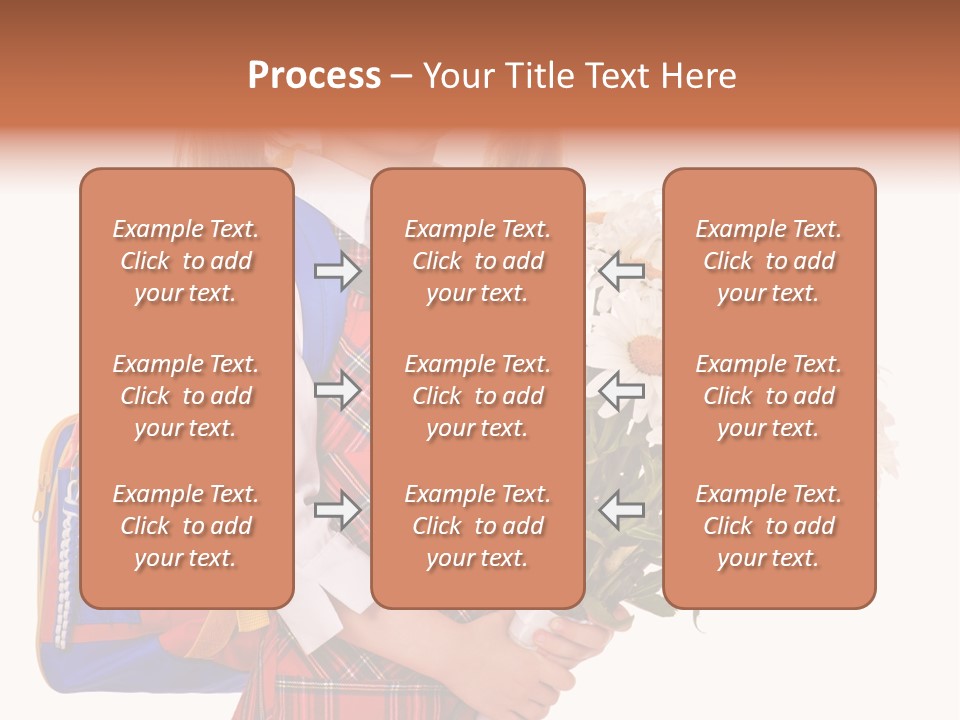 Uniform Schoolgirl Literature PowerPoint Template