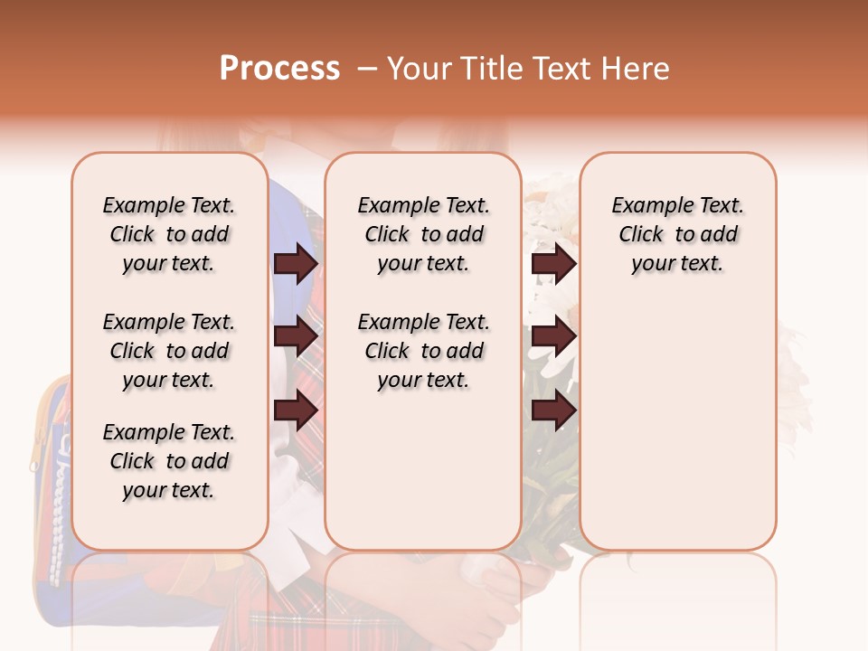 Uniform Schoolgirl Literature PowerPoint Template
