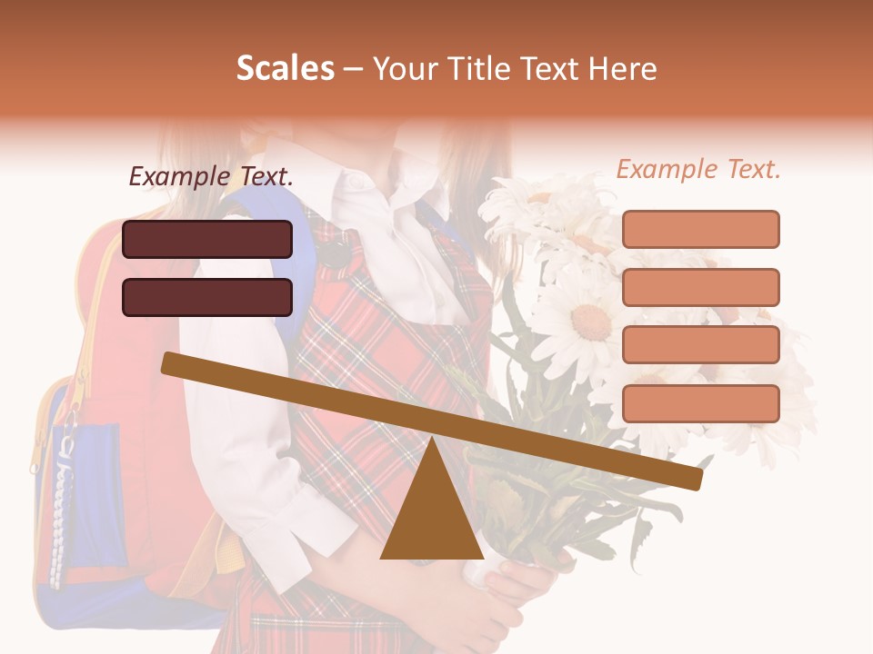 Uniform Schoolgirl Literature PowerPoint Template