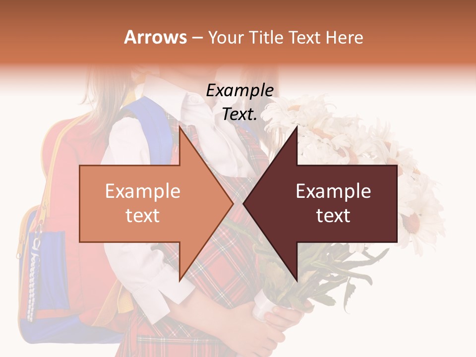 Uniform Schoolgirl Literature PowerPoint Template