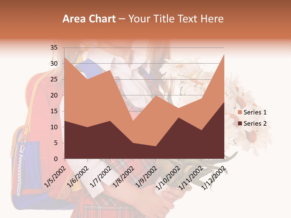 Uniform Schoolgirl Literature PowerPoint Template