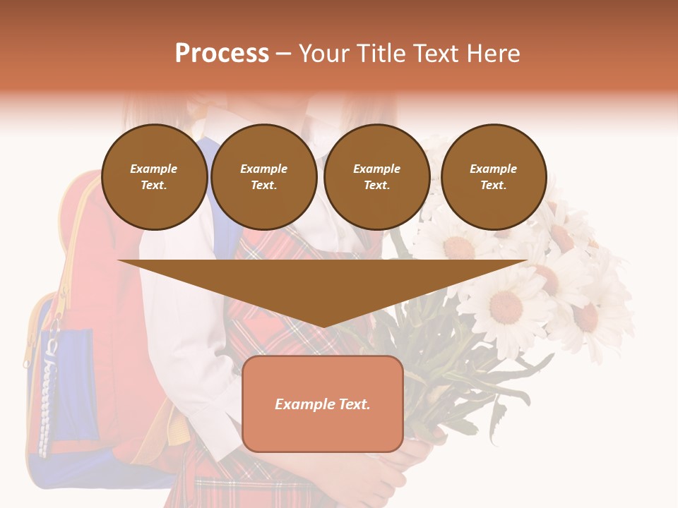 Uniform Schoolgirl Literature PowerPoint Template