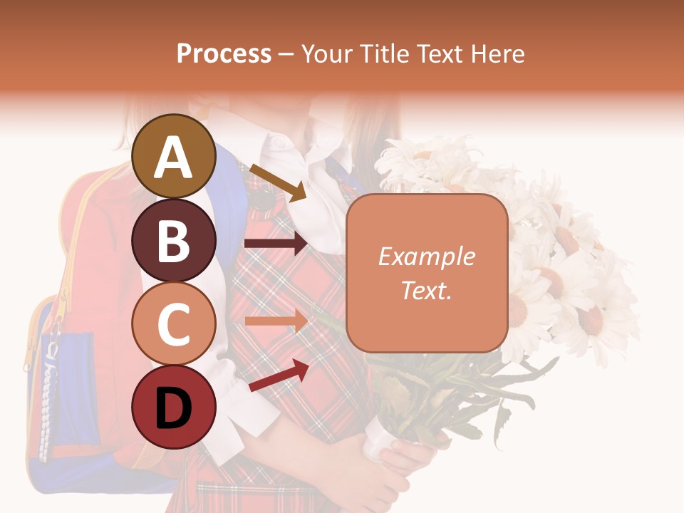 Uniform Schoolgirl Literature PowerPoint Template