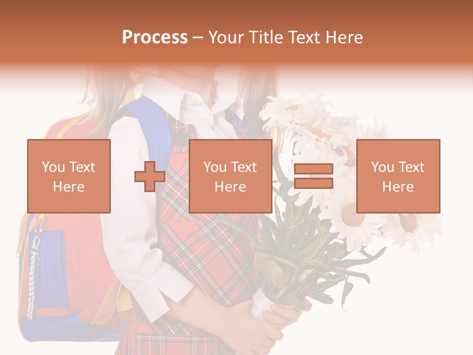 Uniform Schoolgirl Literature PowerPoint Template