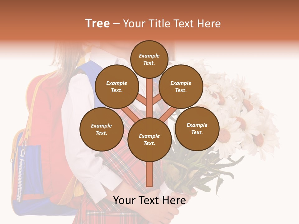 Uniform Schoolgirl Literature PowerPoint Template