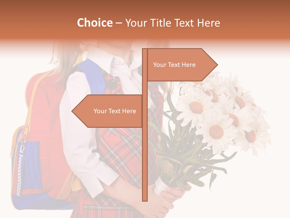 Uniform Schoolgirl Literature PowerPoint Template